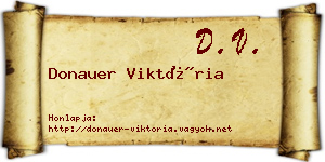 Donauer Viktória névjegykártya